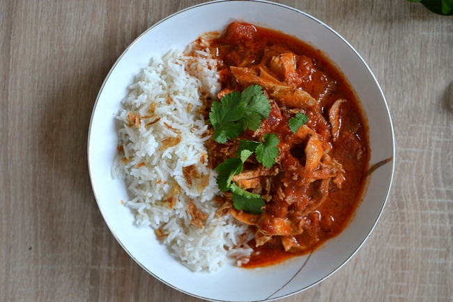 Poulet curry tomate coco