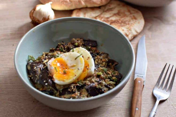 Oeuf Mollet Aux Aubergines R Ties Au S Same La Recette Facile Et