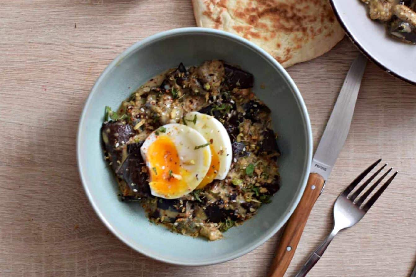 Oeuf Mollet Aux Aubergines R Ties Au S Same La Recette Facile