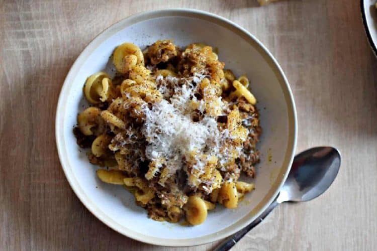 recette de pates saucisse et courge