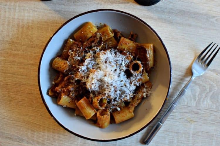 Pates aux cepes et tomates