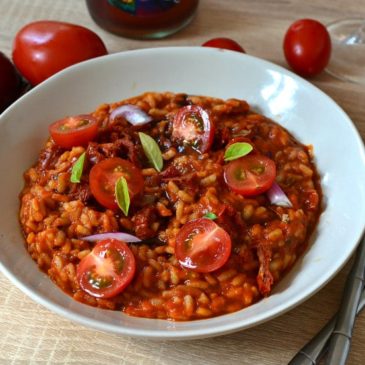 Risotto à la tomate : le risotto 100% végétal tout rouge !